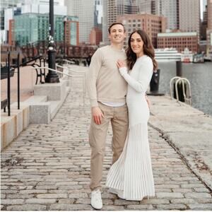 NEW Sir The Label Sylvie Ivory Long Sleeve Dress Sz US 2